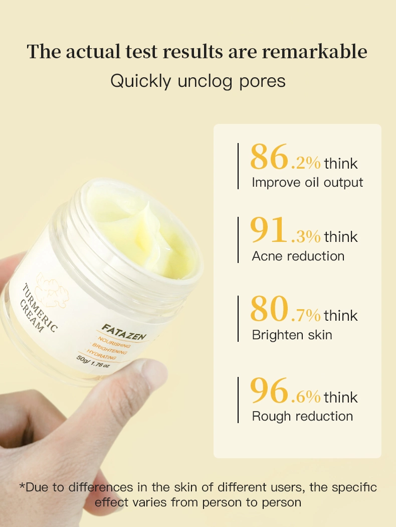 Moisturizing Acne Removing Brighten Skin Tone Pore Shrinking Refreshing Turmeric Facial Cream