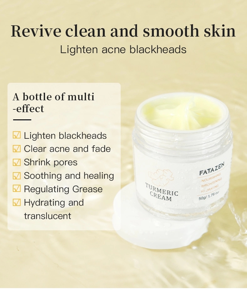 Moisturizing Acne Removing Brighten Skin Tone Pore Shrinking Refreshing Turmeric Facial Cream