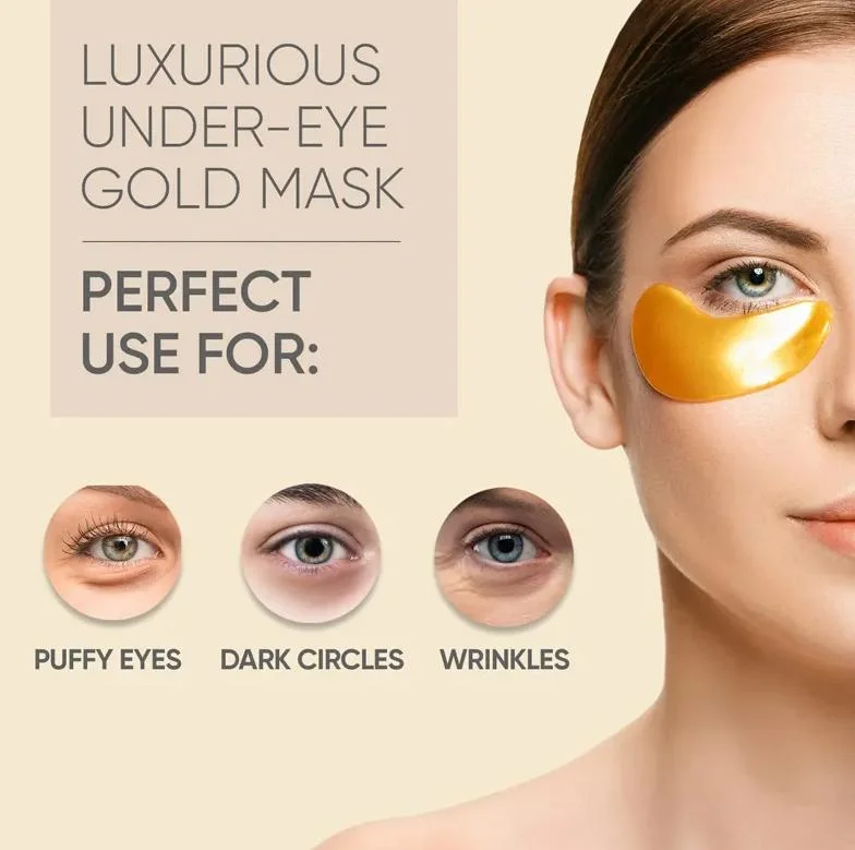 Online Wholesale in Stock Anti Aging Eye Gel Pads Hydrogel Crystal 24K Gold Collagen Korean Organic Eye Mask