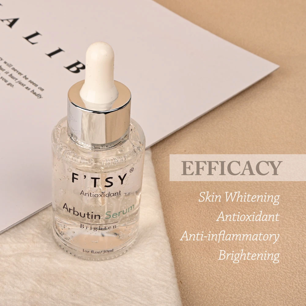 Factory Price Natural Whitening Kojic Acid Serum with Arbutin Even Skin Tone Lightening Niacinamide Facial Essence