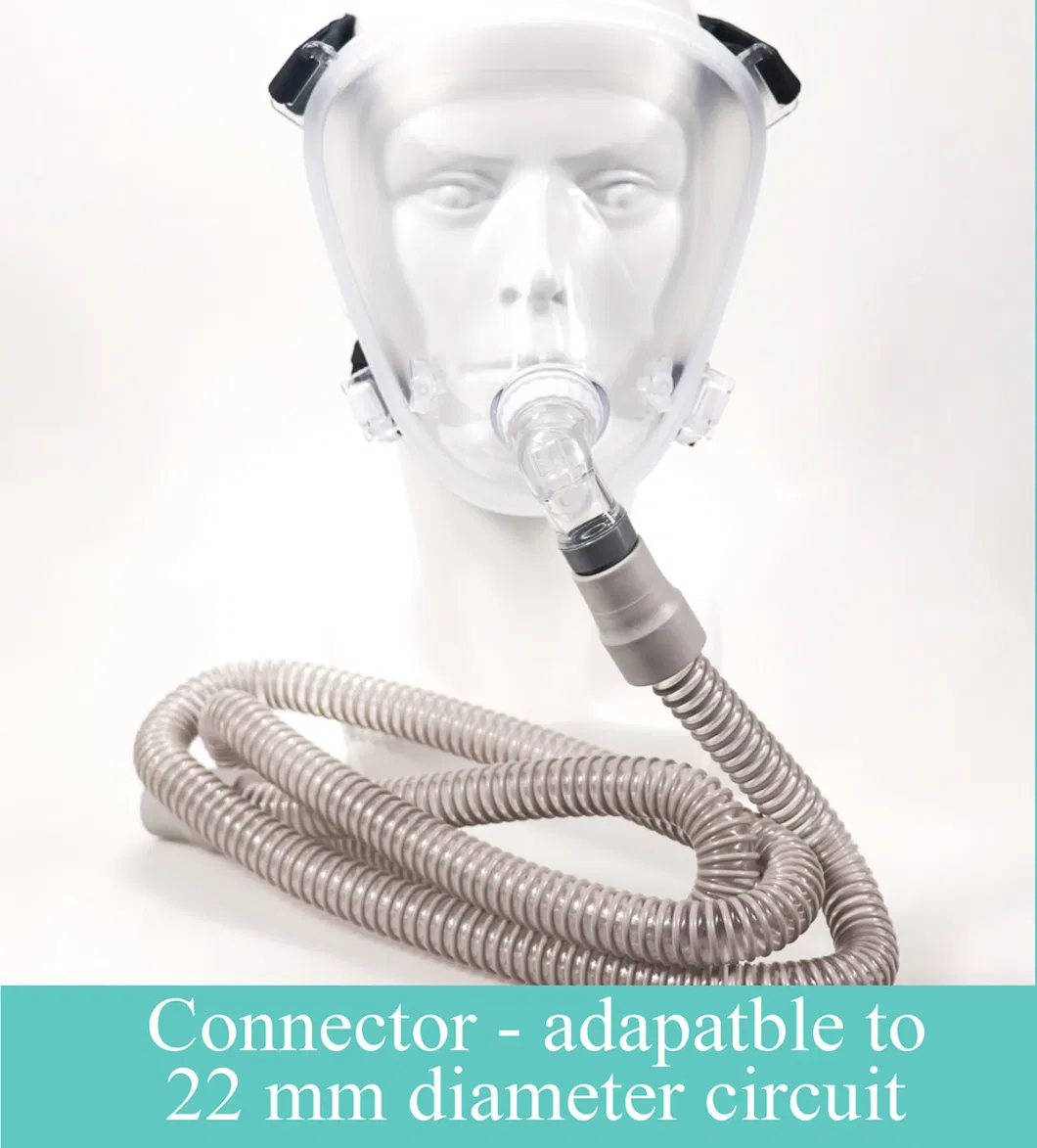 Sleep Apnea Bipap Full Face Anaesthesia Oxygen Breathing CPAP Mask with Headgear