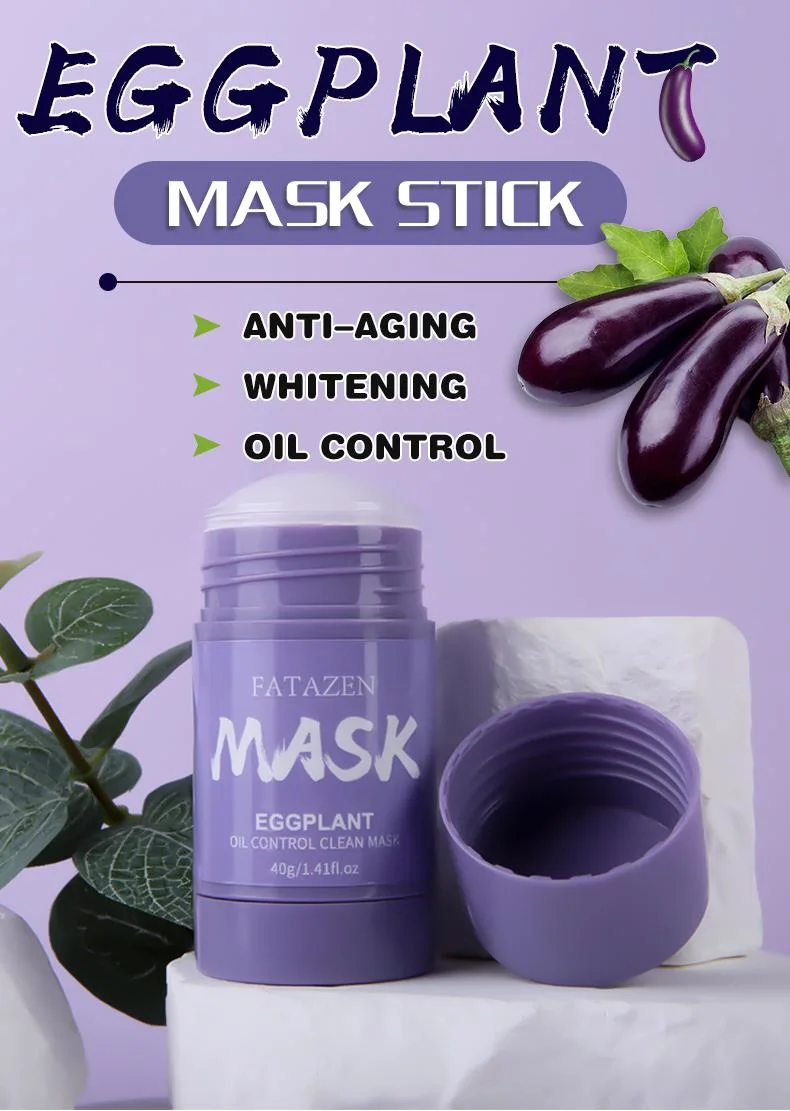 Organic Eggplant Anti-Aging Stick Deep Pore Cleansing Moisturizing Brightening Facial Cream