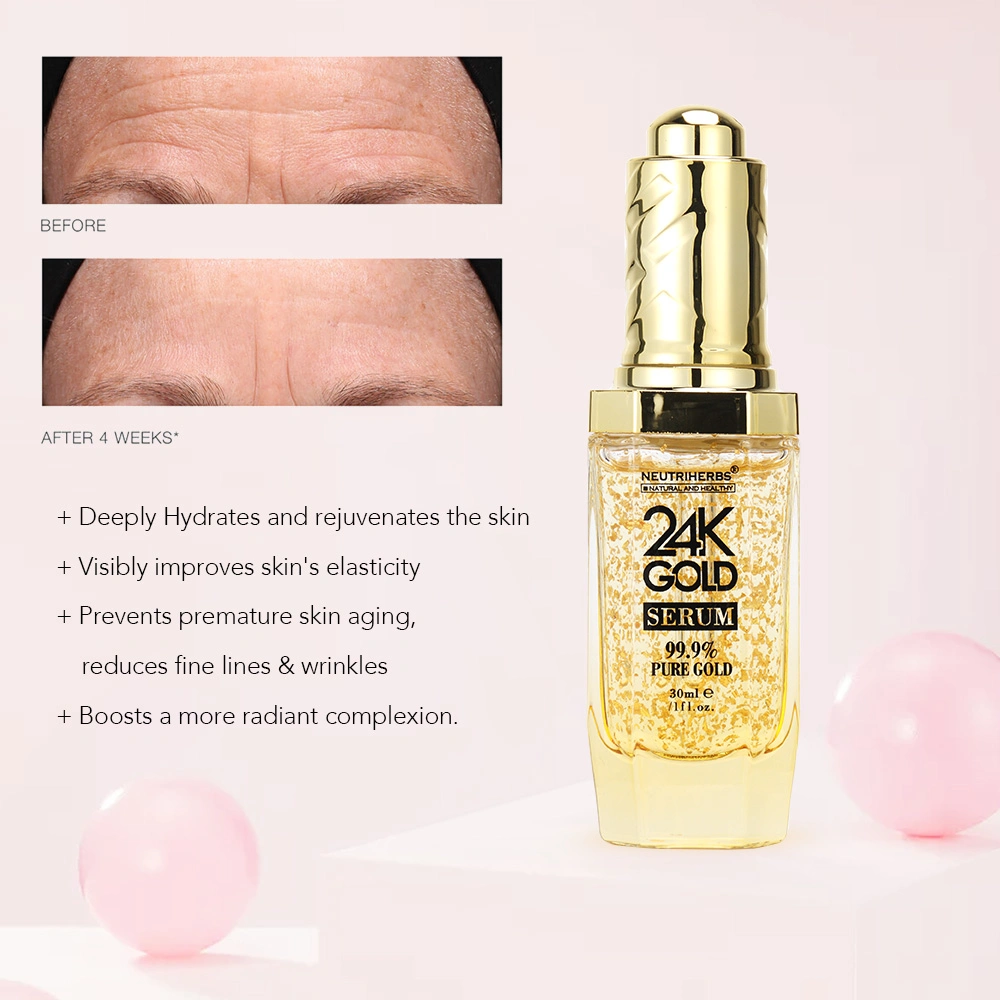 Hot Selling Beauty Sensitive Anti Wrinkle 24K Face Gold Pure Skin Serum