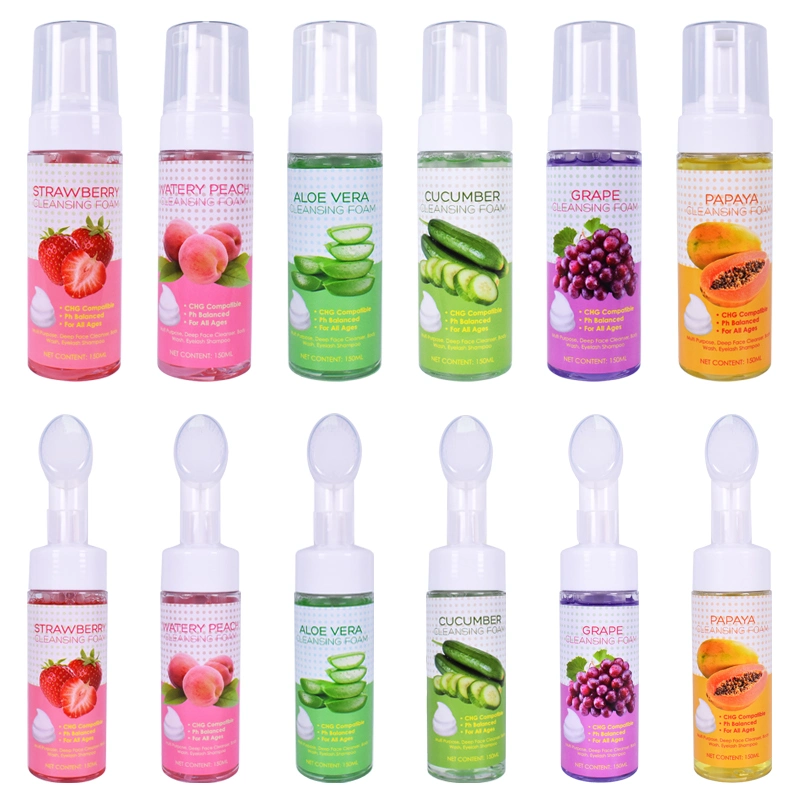 Wholesale OEM Natural Organic Gentle Foam Face Wash Multi -Vitamin Peach Facial Cleanser in Stock