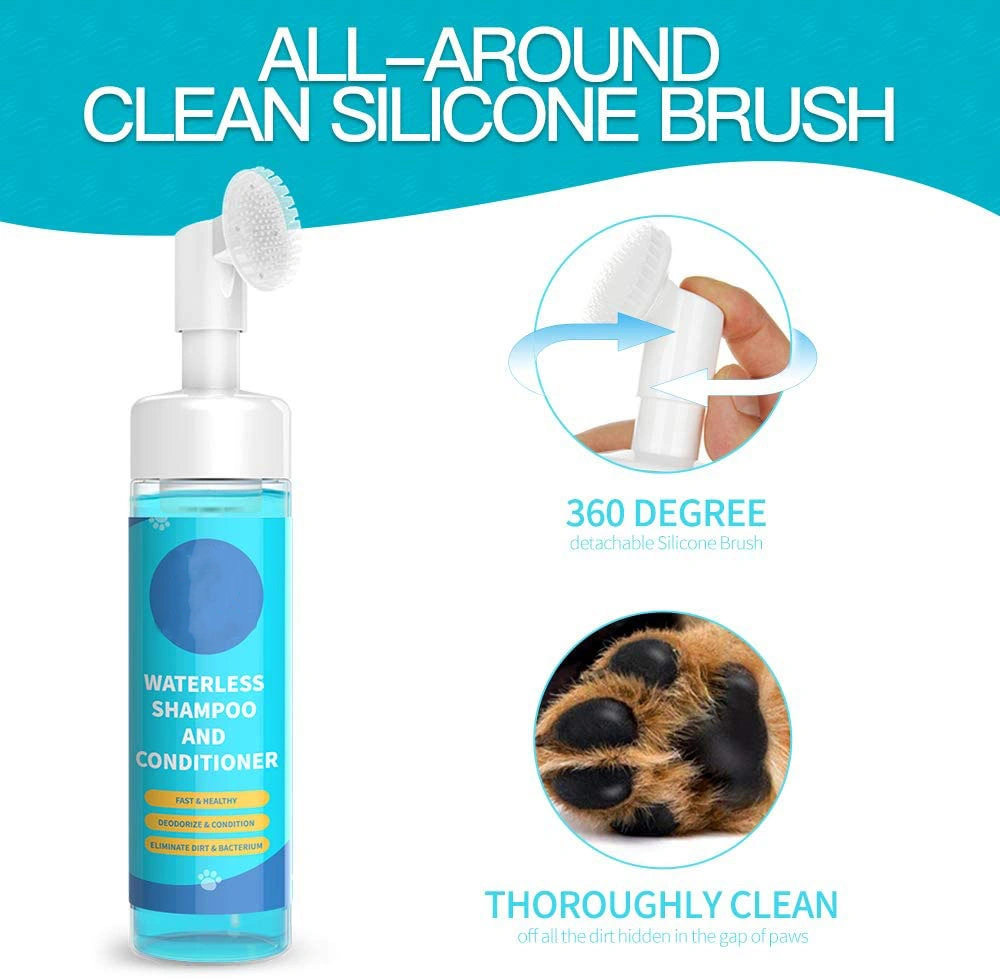 New Design Scrub-Free 100% Non-Toxic Soothing Deodorizing Remove Paw&prime; S Dirt &Mud Pet Paw Cleaner with Soft Silicone Brush Head