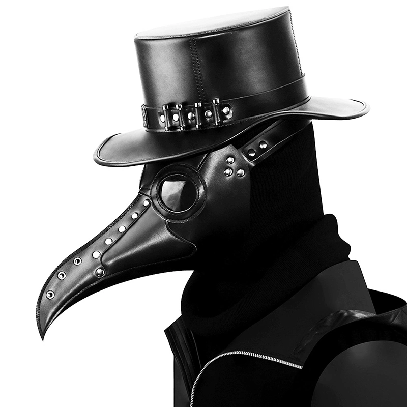 Sh2436 Black Masquerade &amp; Funny Steampunk Plague Doctor Masks Wholesale Adult Face Party Maske Bulk Custom Halloween Mask