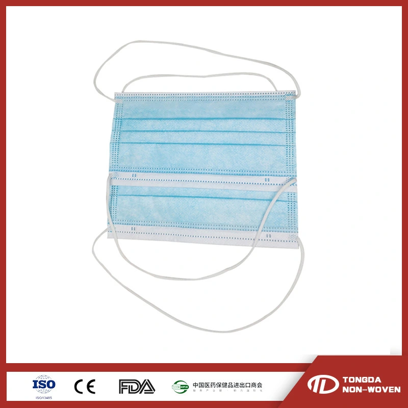 Disposable 3 Ply Black White Blue Face Mask with Head Loop