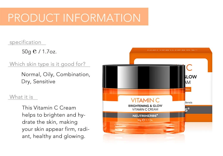 OEM/ODM Private Labels Beauty Whitening Brightening Skin Vitamin C Facial Cream