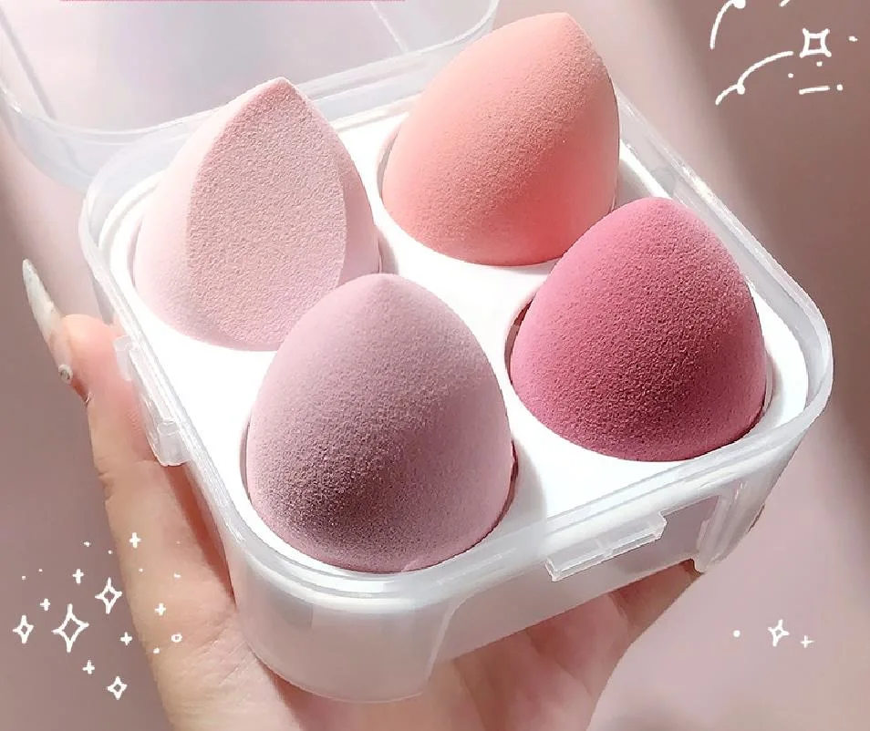 Latex Free Beauty Egg Blending Blender Sponge Makeup Sponge Set for Powder Cosmeitc with Box and Package