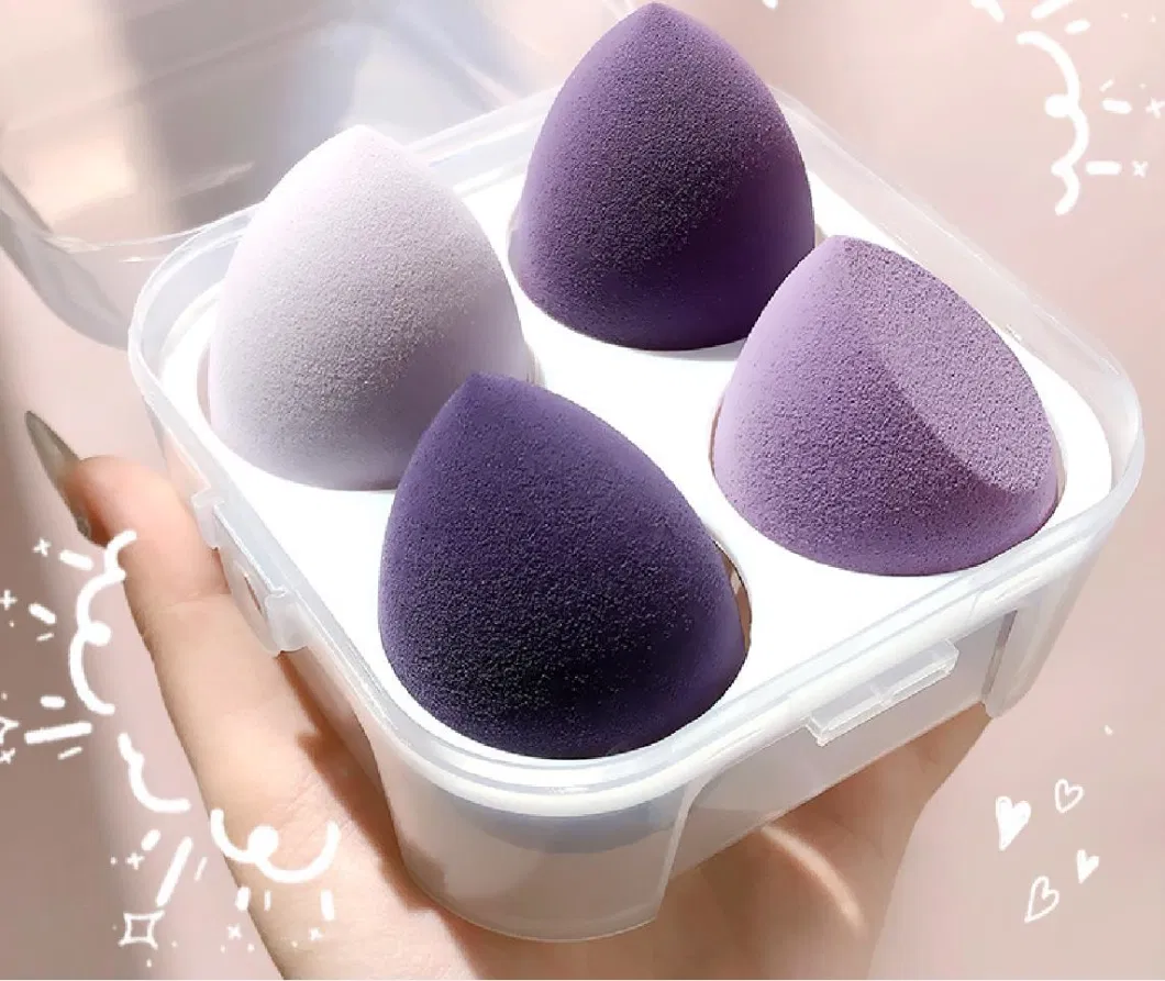 Latex Free Beauty Egg Blending Blender Sponge Makeup Sponge Set for Powder Cosmeitc with Box and Package