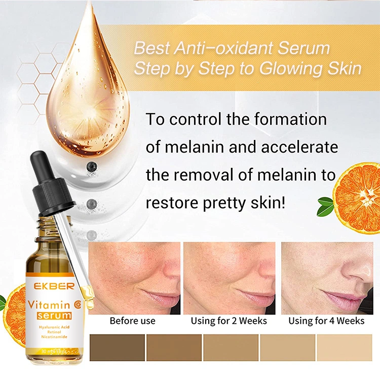 Private Label Anti Aging Whitening Firming Brightening Hydrating Facial Serum Vitamin C Skincare Moisturizing Serum