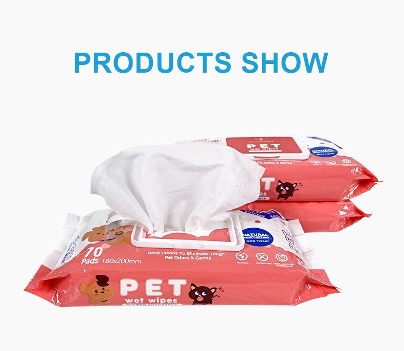 Factory Price OEM for Dogs Cats Puppy Body Face Eyes Ears Paws Cleaning Grooming Biodegradable Organic Pet Wet Wipes