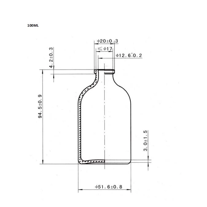 250ml 500ml Glass Bottle Factory Amber and Clear Moulded Serum Glass Vial