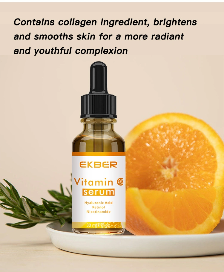 Private Label Anti Aging Whitening Firming Brightening Hydrating Facial Serum Vitamin C Skincare Moisturizing Serum