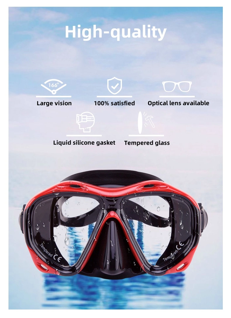 Gloffie Detachable Pieces Myopia Lens 100%Silicone Diving Masks