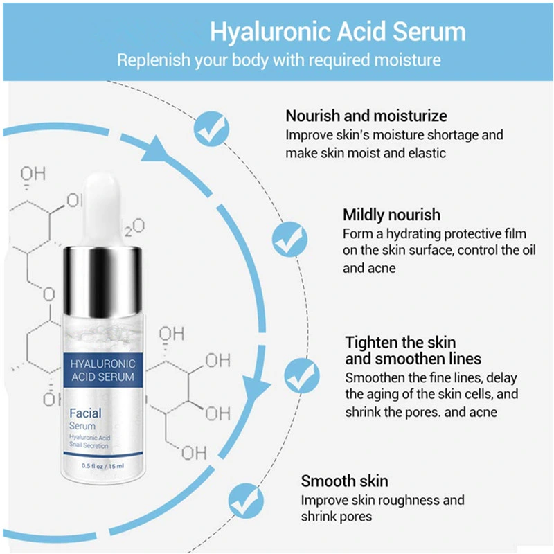 Professional Custom Hyaluronic Acid Moisturizing Serum for Facial Dry Skin