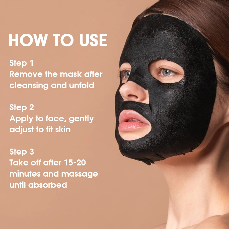 Wholesale Hydrating Black Face Mask: Hyaluronan, Arbutin, Vitamin C, Niacinamide