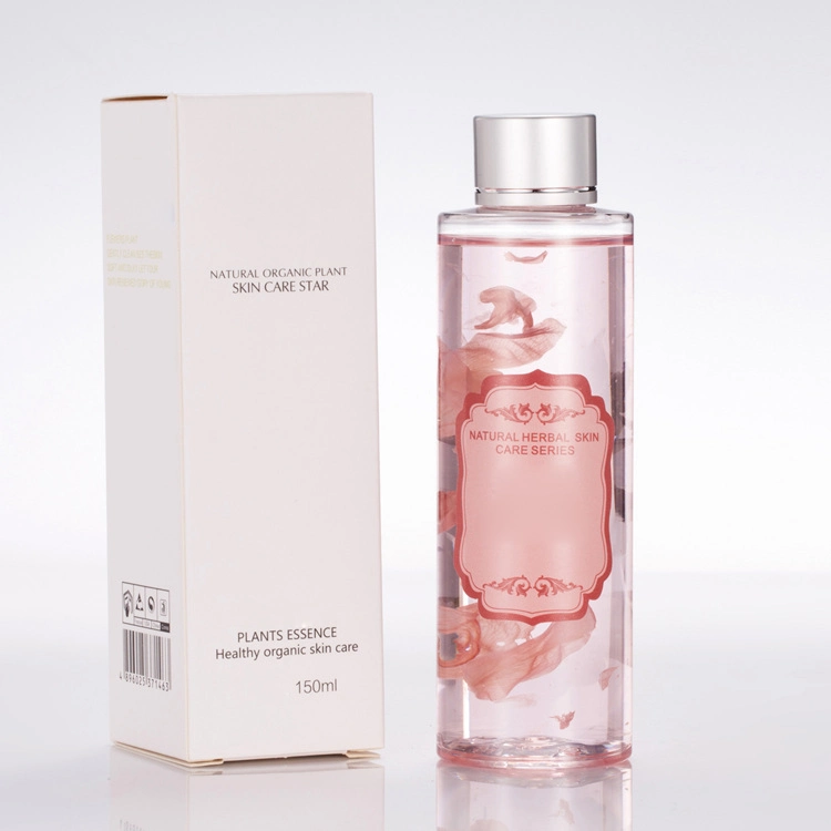 Private Label Plant Petal Tonic Balancing with Rose Water and Hyaluronic Acid Rose Petal Face Toner