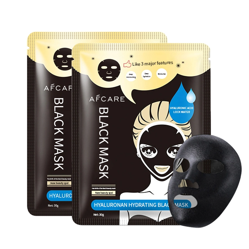 Wholesale Hydrating Black Face Mask: Hyaluronan, Arbutin, Vitamin C, Niacinamide