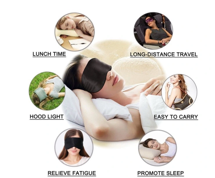 Digital Printing 100% Silk Sleep Mask Printed Silk Eye Mask