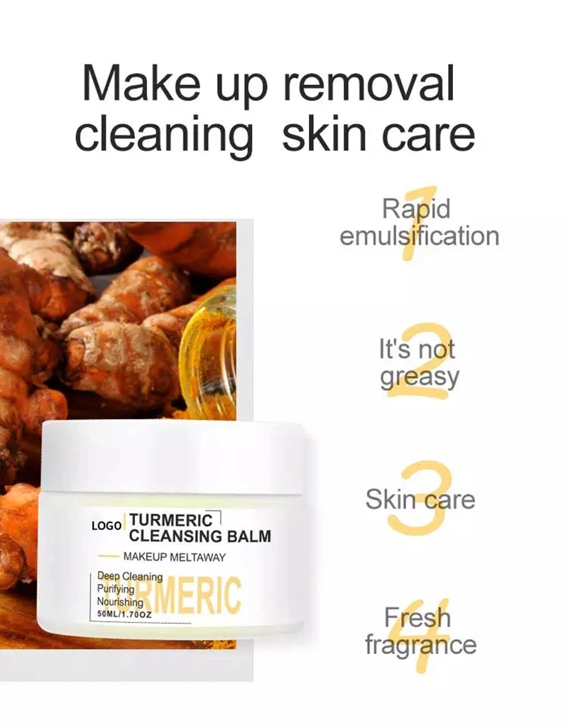 Private Label Cruelty Free Organic Makeup Remover Deep Cleanser Turmeric Cleansing Balm