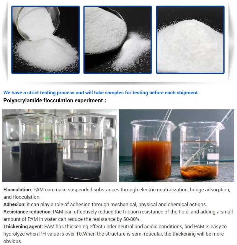 Cationic PAM CPAM Powder Non-Ionic Polyacrylamide Granuler Anionic Polyacrylamide Zwitterionic PAM