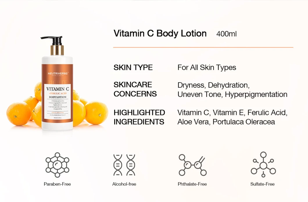 Factory Customized Firming and Brightening Vitamin C Body Lotion