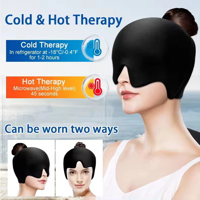 Reusable Gel Hot Cold Compress Puffy Eye Face Mask Migraine Headache Relief Ice Hat