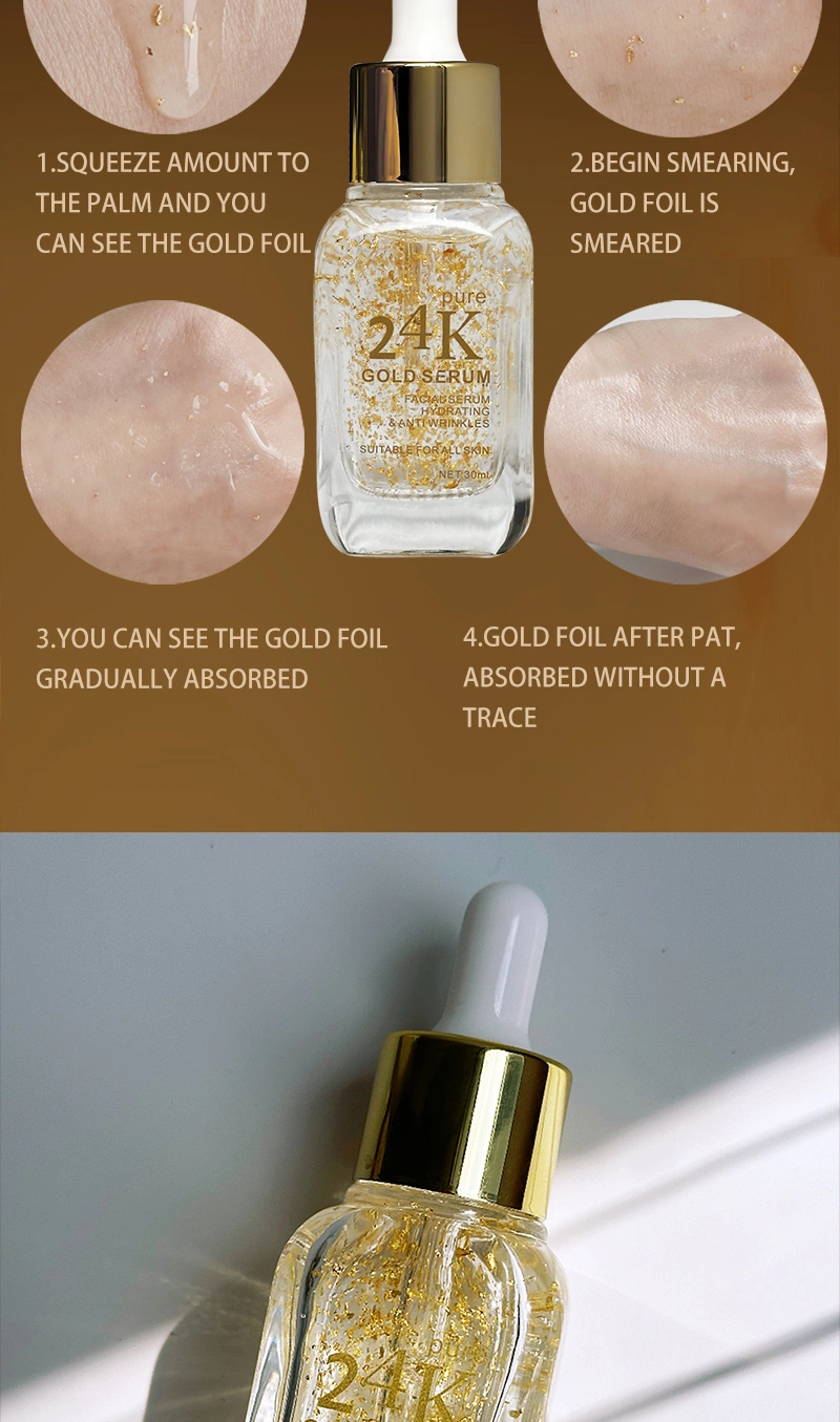 Wholesale 24K Gold Best Collagen Serum for Face with Hydrating Anti-Aging and Anti-Wrinkle Function