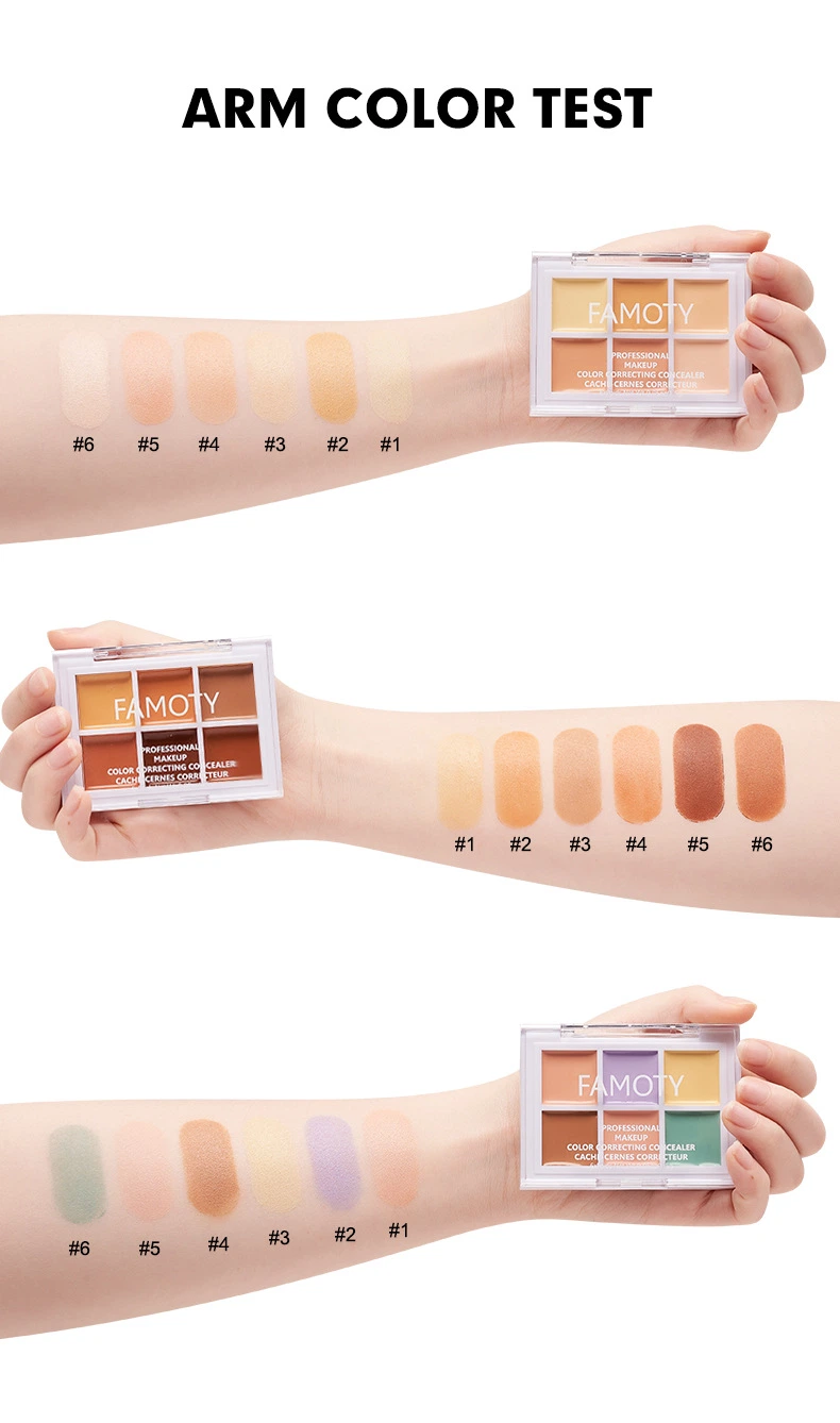 Six-Color Makeup Waterproof and Non-Removing Makeup Repair Cream Concealer