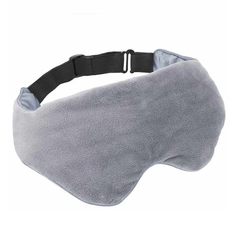 OEM 475g Glass Beads Soft Plush Gravity Weighted Sleep Eye Mask Custom 3D Sleeping Weighted Eye Mask with Logo