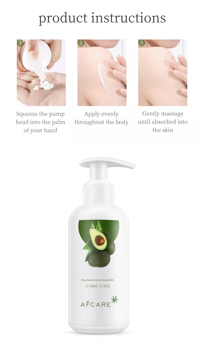 Private Label Organic Brightening Milk Body Lotion Avocado Body Milk Lotion