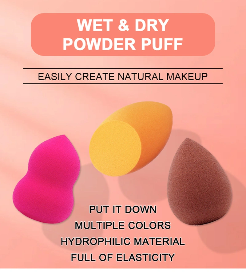 Custom Multicolor Makeup Sponge Beauty Egg Foundation Powder Puff Cosmetic Sponge