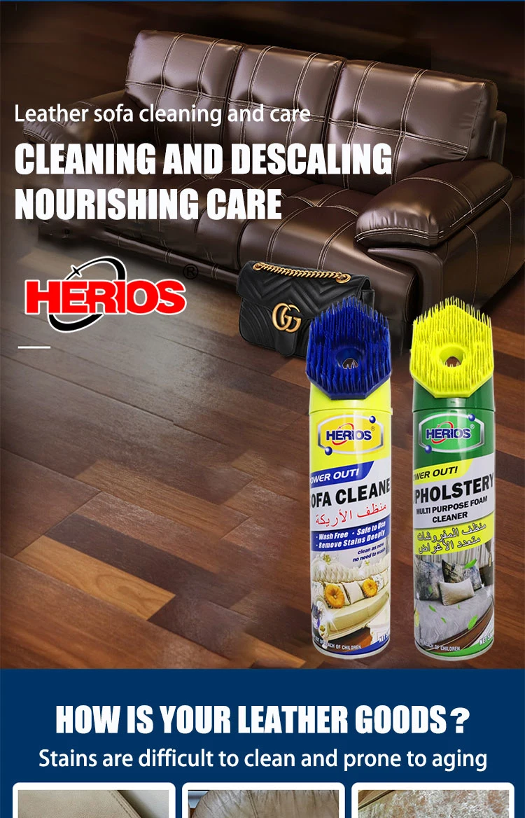 450ml Herios Interior Spray Cleaning Detergent Upholstery Home Sofa Foam Cleaner