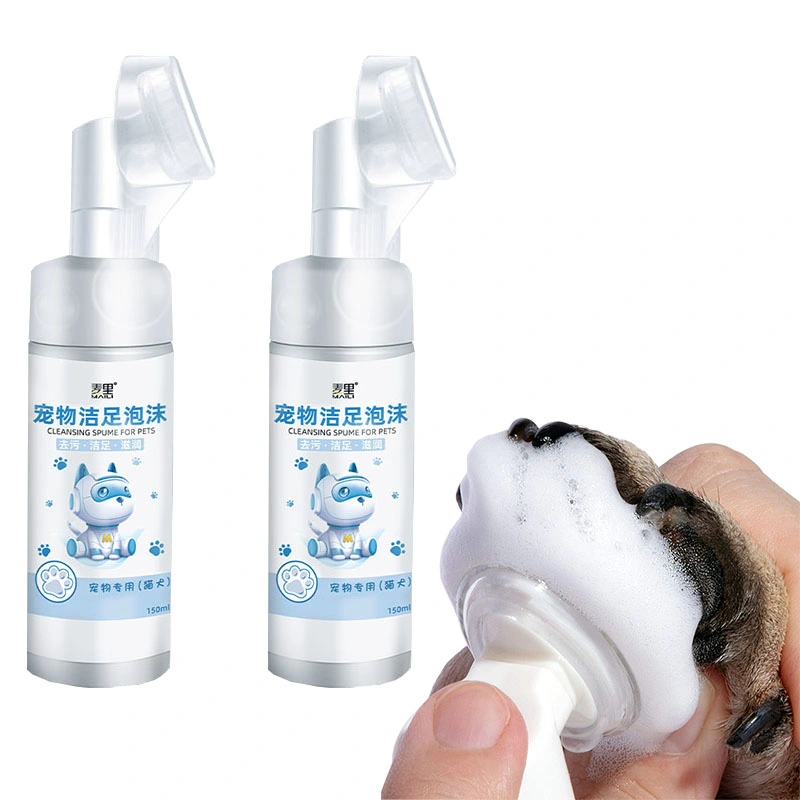 New Design Scrub-Free 100% Non-Toxic Soothing Deodorizing Remove Paw&prime; S Dirt &Mud Pet Paw Cleaner with Soft Silicone Brush Head