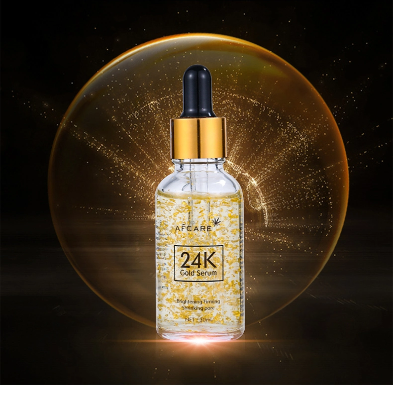 Wholesale Private Label Hyaluronic Acid Brightening Moisturizing Repairing 24K Gold Face Serum