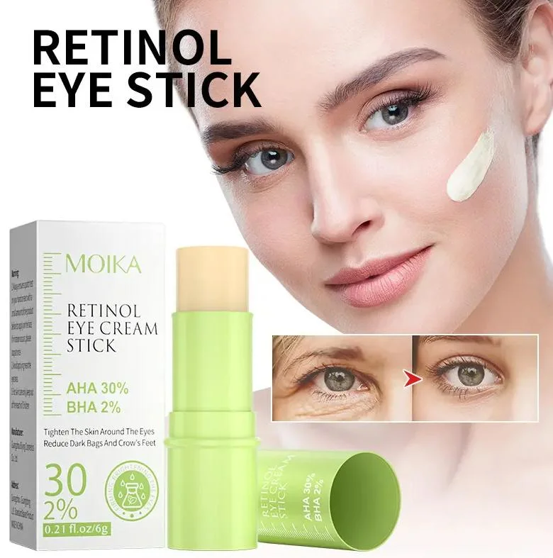 Online Wholesale in Stock Retinol Eye Cream Stick English Rotary Moisturizing Cream Removes Dark Bags Lines Relaxes Eyes Tightens Skins