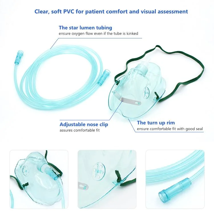 Disposable Baby Child Adult Sizes Single Use PVC Aerosol Oxygen Nebulizer Mask