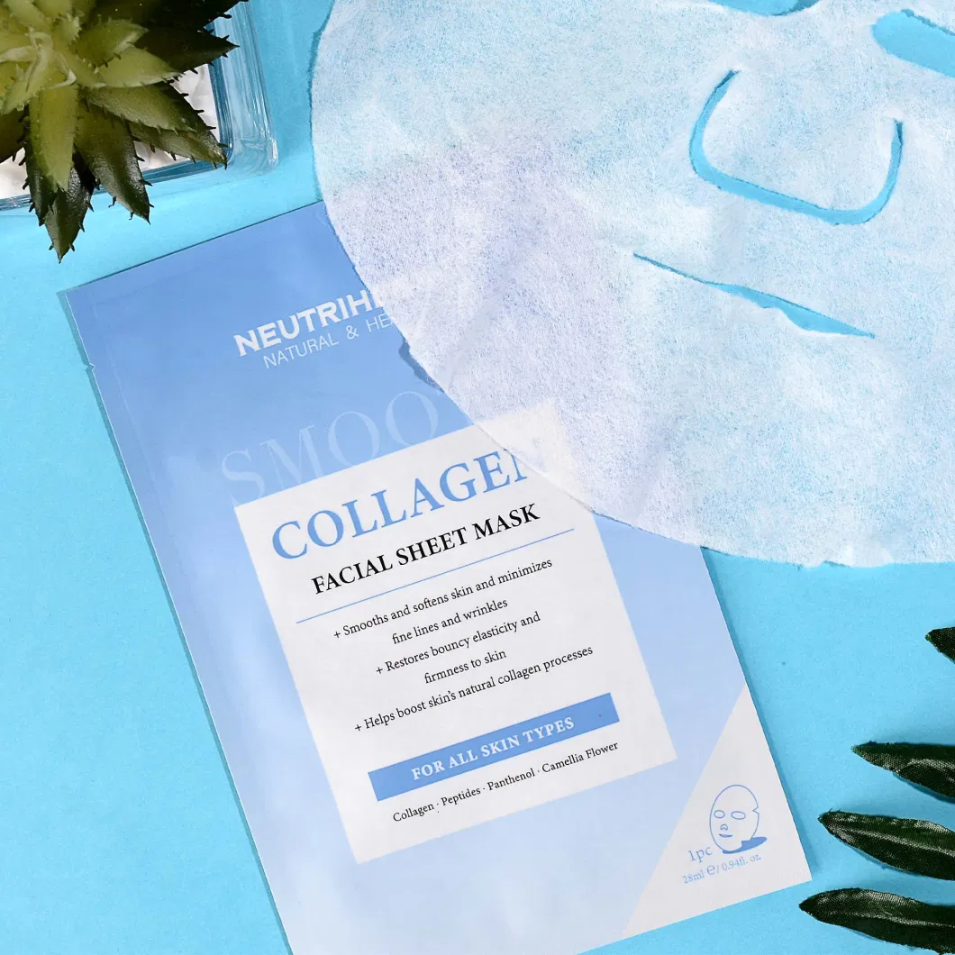 Custom Logo Whitening Hydrating Collagen Beauty Sheet Facial Mask