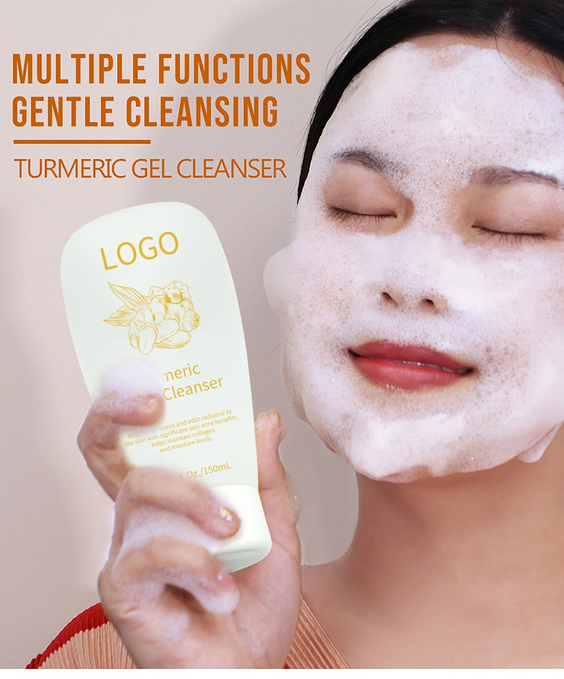 Skin Care Products Turmeric Oil Control Acne Whitening Moisturizing Foam Facial Cleanser