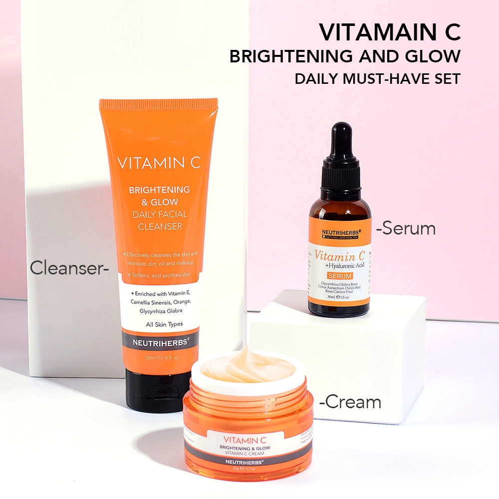 Collagen Cosmetics Vitamin C Serum for Face Anti Aging Brightening Dark Spot Serum Set