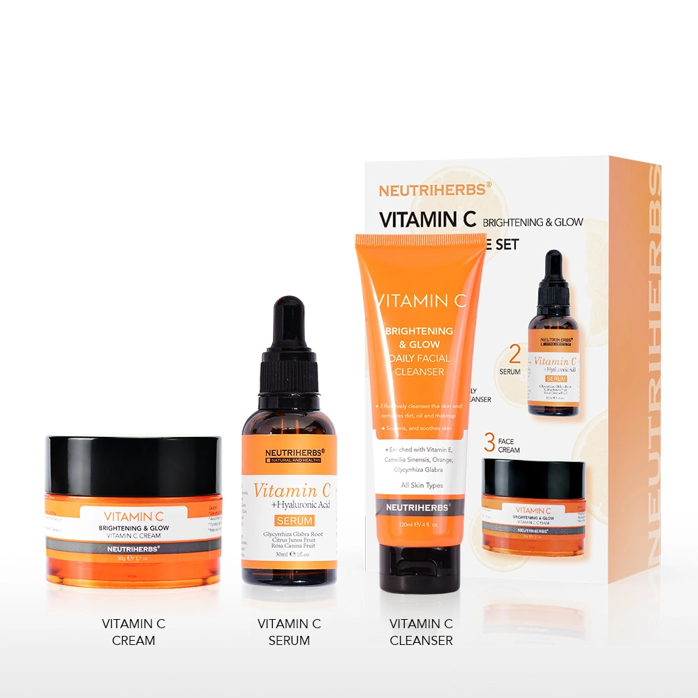 Collagen Cosmetics Vitamin C Serum for Face Anti Aging Brightening Dark Spot Serum Set