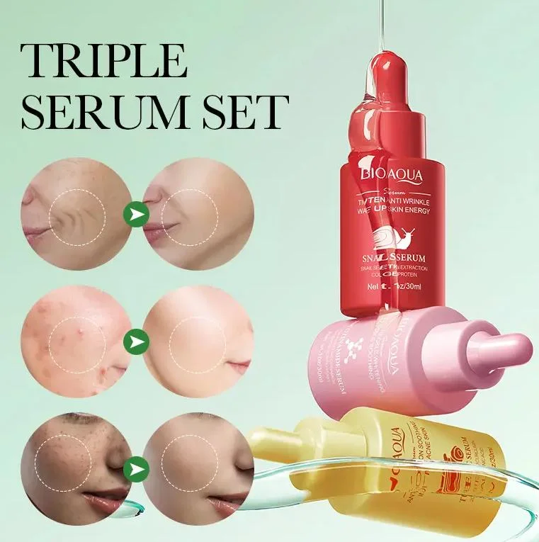 Online Wholesale in Stock Factory Direct Sales Serum Anti-Wrinkle Whitening Serum Kit Remove Black and Yellow Serum Hydrating, Moisturizing