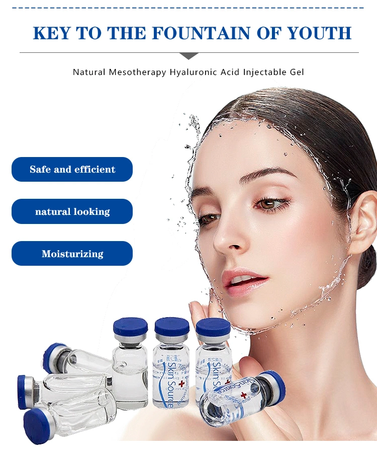 Factory Price Skin Care 5ml Ampoule Non-Crosslinked Hyaluronic Acid Whitening Face Serum Hydrating