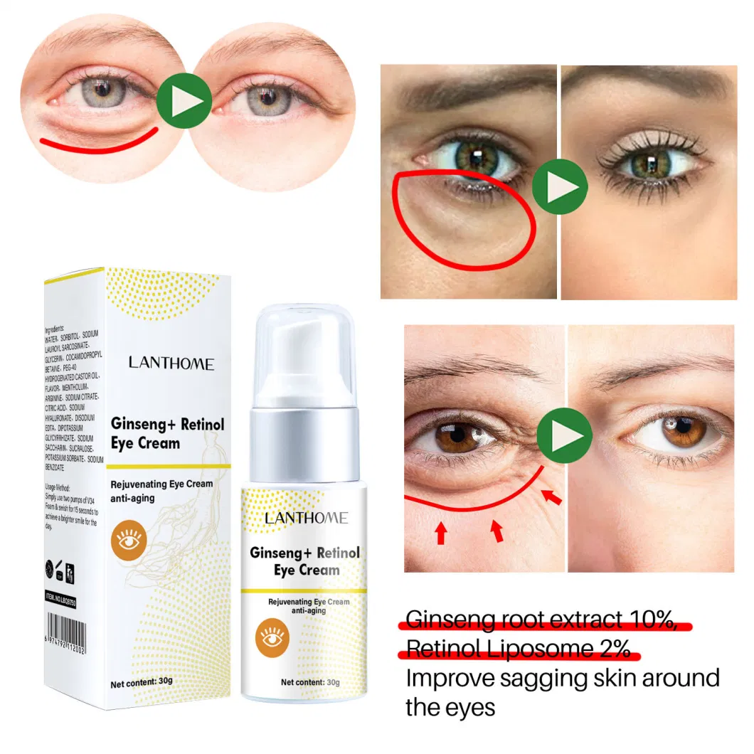 Anti Aging Wrinkle Moisturizing Lifting Ginseng Retinol Eye Cream