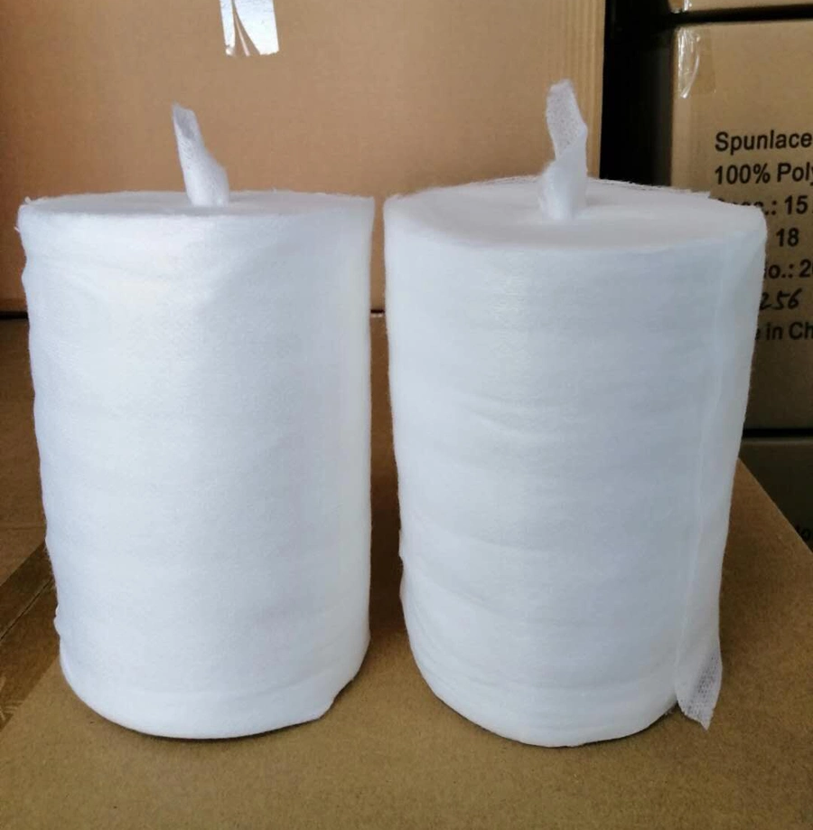 Disposable Spunlaced Non-Woven Face Cleaning Wipes in Rolls