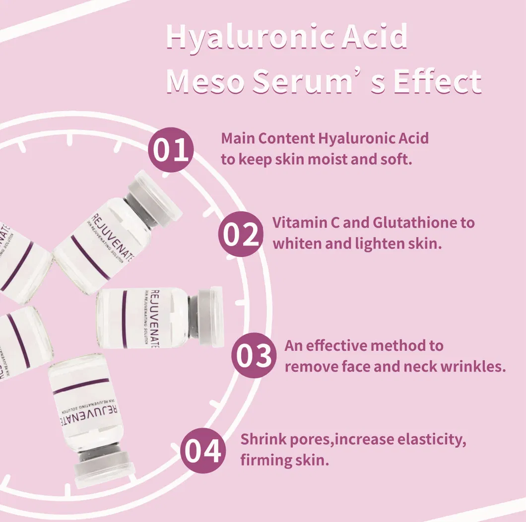 Hyaluronic Acid Serum Skin Whitening Serum Skinbooster Mesothearpy Injectable by Dermapen