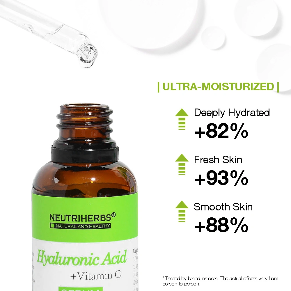 Neutriherbs Private Label Best Moisturizing Anti Aging Wrinkle Vitamin C Hydrating Hyaluronic Acid Serum