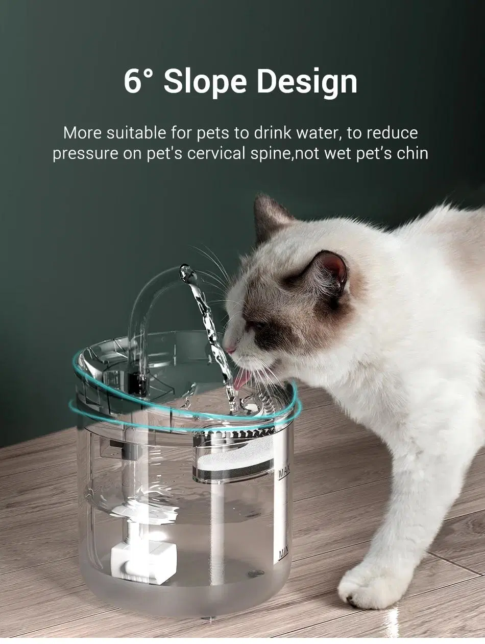 Rechargeable 5V Pet Water Fountain Automatic Cat Smart Pet Water Dispenser with Faucet and Gushing Modes