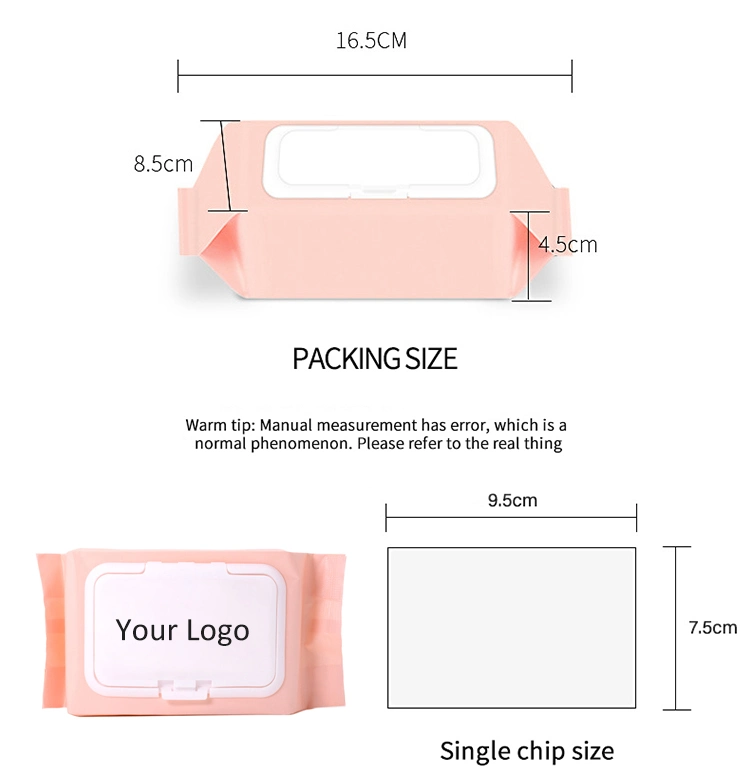 Customized Packaging Private Label Own Logo Disposable Makeup Remove Wet Wipes Mini Facial Cleansing Female Makeup Remover Wipes